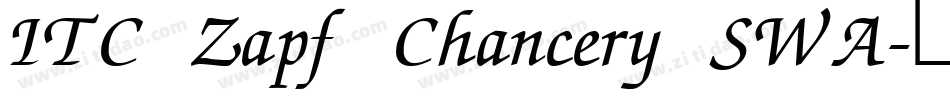 ITC Zapf Chancery SWA字体转换